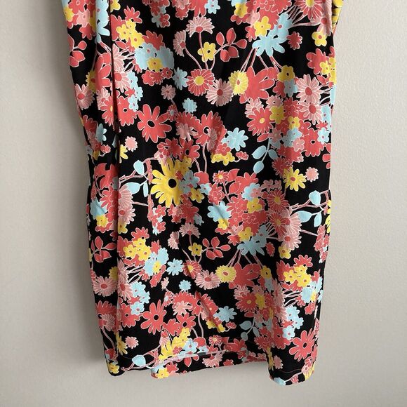 Modcloth Womens Black Floral Retro Tie Strap Tank Dress Casual Bohemian Size XL - Picture 8 of 9